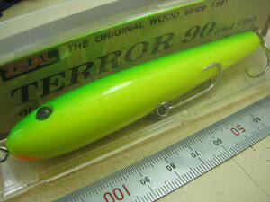 ZEAL ズイール テラー90 TERROR 5/8oz CL 2003 新品 柏木重孝 チャートライム Wood Pencilbait Kashiwagi