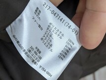 14．ユニクロ UNIQLO ファーフード取り外し可能 ダウンコート レディースS こげ茶系y708_画像4