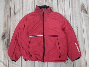 12．00s　トミーヒルフィガー TOMMY HILFIGER　　リバーシブル ボリュームダウンジャケット メンズS 黒赤 z812