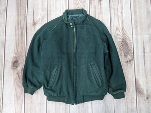 20．VAN JACKET 裏キルティング 中綿入り スウィングトップ ウールジャケットブルゾン　メンズL　緑y111