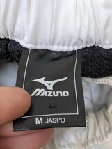 10．MIZUNO ミズノ ブレスサーモ仕様 MCライン ナイロンジャージパンツ メンズM　白黒ゴールドトレーニングウェアy812_画像3