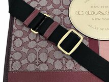 COACH コーチ C8418 デンプシー トート 40 シグネチャー ジャカード ウィズ ストライプ アンド コーチ パッチ ワインマルチ_画像5