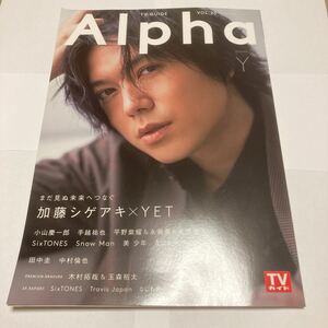 Alpha TVガイド　TVガイドアルファ　2019年　11月号　加藤シゲアキ　平野紫耀　永瀬廉　高橋海人　SnowMan なにわ男子　木村拓哉　玉森裕太