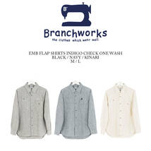 【 Branchworks 】 ブランチワークス 日本製 Made in japan 岡山産生地 岡山縫製 綿麻 インディゴ ダンガリー シャツ ブラック M_画像5