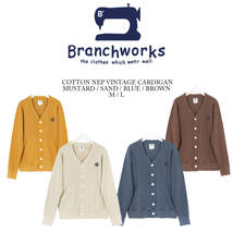 【 Branchworks 】 ブランチワークス 日本製 Made in japan ユニセックス ピグメント コットンネップ 裏毛 カーディガン ネイビー M_画像7