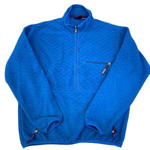 90s USA製 patagonia プルオーバー フリース ジャケット L ブルー ハーフジップ パタゴニア シンチラ 1992年製 25335 ヴィンテージ 