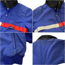 80s USA製 Powderhorn Mountaineering ダウン ジャケット L ブルー パウダーホーン マウンテニアリング 中綿 ロゴ アウトドア ヴィンテージ_画像8