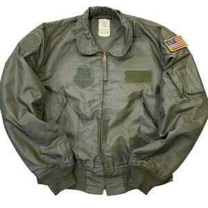 80s 米軍実物 CWU-36/P フライトジャケット X-LARGE ノーメックス アラミド 星条旗 US ARMY USAF ミリタリー ジャケット ヴィンテージ