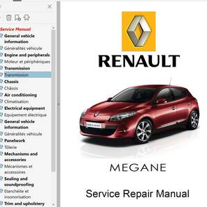 ルノー メガーヌ MEGANE 3 整備書 Ver2 +配線図 （ 修理書 リペアマニュアル ボディー修理の画像1