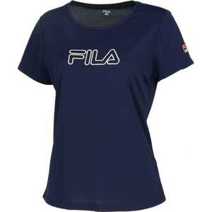 アップリケTシャツ（レディース) L フィラネイビー #VL2819-20 FILA 新品 未使用