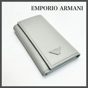 【極美品】EMPORIO ARMANI 6連　キーケース メンズ イーグルロゴプレート