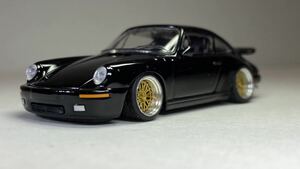 1/64 改 RUF CTR 1987 車高短 深リムホイール BBS カスタムミニカー 街道レーサー ローダウン 