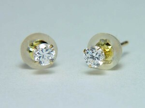 [Бесплатная доставка] 18 Серьги с гнилом Gold Diamond CZ Round