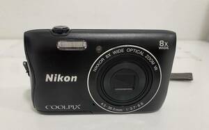 【SOB2567SG】1円～Nikon COOLPIX S3700 通電確認済み ニコン クールピクス コンパクトデジタルカメラ ブラック 動作未確認 中古品長期保管