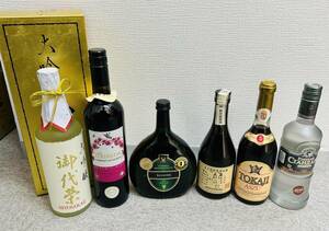 【MC-2388TR】1円スタート 未開栓 お酒6点おまとめ 大吟醸 御代栄 muREDA CABERNET SAUVIGNON SILVANER 天盃 TOKAJI CTAHДAPT お酒 洋酒