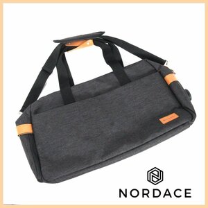 △▼Nordace(ノルディス)◎ボストンバッグ◎大容量◎ブラック◎充電ポート＆靴用ポケット付き◎旅行バッグ