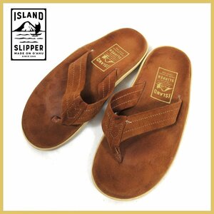 ≡★ISLAND SLIPPER（アイランドスリッパ）◆スエードトングサンダル◆キャメル◆サイズ6(24.0cm）◆レディースサンダル