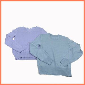 ▲□UNIQLO（ユニクロ）etc.◆レディース◆長袖ニット2点セット◆ラベンダー◆ブルー◆Mサイズ◆