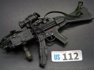 【 US 112 】1/6ドールパーツ：Hottoys製 現用アメリカ軍 H&K MP5サブマシンガンセット【 長期保管・ジャンク扱い品 】