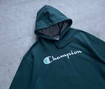 champion チャンピオン プリント ワンポイントロゴ プルオーバー パーカー グリーン XL_画像3