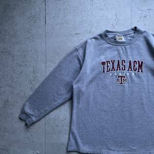 vintage ヴィンテージ 90's RED OAK カレッジロゴ TEXAS A&M スウェット トレーナー グレー L