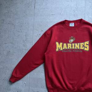 champion チャンピオン カレッジロゴ MARINES クルーネック スウェット トレーナー レッド L