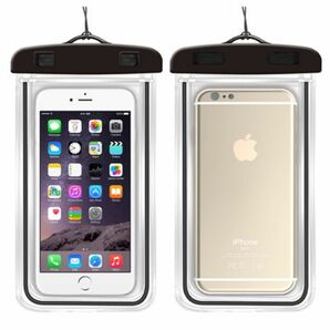2個セット iphone15/14/13/12 防水ケース（ネックストラップ付属） スマホ 携帯保護カバー 防水ポーチ ブラック