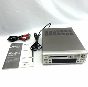 [中古/起動確認済み] ONKYO INTEC COMPONENT WORLD ミニディスクレコーダー MD-105AX 〈送料別〉AD0114