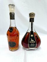 ★送料別★ミニボトル 2本セット CAMUS カミュ XO ロングネック HINE X.O. COGNAC ハイン 350ml 40％ 古酒 (未開封）EA2126_画像1