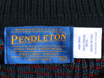 90s USA製 ペンドルトン ウール デザイン ニット セーター メンズ XL 90年代 オールド PENDLETON バーズアイ 総柄 大きいサイズ アーガイル_画像4