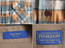 USA製 ペンドルトン チェック ウール シャツ メンズ M / 古着 PENDLETON FIELD SHIRT 長袖シャツ ポケット付き マルチカラー ウールシャツ_画像4