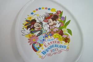 5o2s3B TDL 東京ディズニーランド EASTER WONDERLAND イースターワンダーランド 2011 スーベニアプレート お皿 ミッキー＆ミニー 現状品