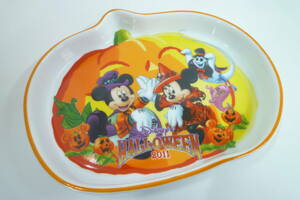 5o2s4B TDL 東京ディズニーランド ディズニーハロウィン Disney's HALLOWEEN 2011 スーベニアプレート お皿 ミッキー＆ミニー 現状品