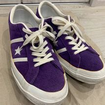 中古 Converse star & bars 27cm スターアンドバーズ ジャックスター コンバース スター&バーズ パープル スエード 紫_画像10