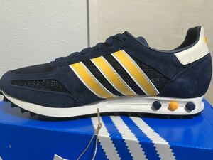 新品 日本未展開 adidas LA TRAINER S ID4663 US9 27.0cm アディダス エルエートレイナー adidas originals 紺黄 ネイビー イエロー 紺 黄