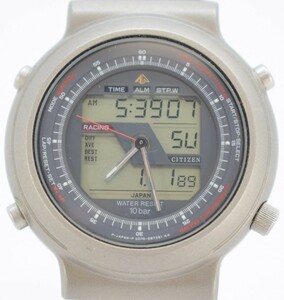 CITIZEN シチズン スポルテ SPORTE C070-088468TA 1989年 RS レーシング クォーツ メンズ 腕時計 稼働品 電池交換済 RK-383GM/612