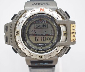 CASIO カシオ PROTREK 1471 PRT-40 プロトレック トリプルセンサー デジタル クォーツ メンズ 腕時計 稼働品 電池交換済 RK-281GM/612
