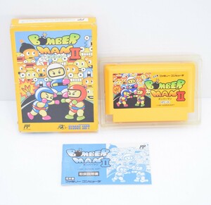 FC ファミコン ボンバーマン2 BOMBERMANⅡ カセット 箱 取説付 動作品 ゲーム ソフト 昭和 レトロ ハドソンン ツー RK-299T/612