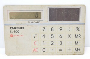 CASIO カシオ SL-800 カード型電卓 FILM CARD フィルムカード SOLAR CELL ソーラー 動作品 電卓 カード シルバー 昭和 レトロ RK-370M/612