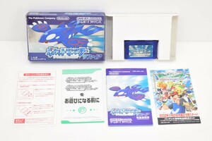 GBA ゲームボーイ アドバンス ポケットモンスター サファイア Pokemon Sapphire 箱 取説付 動作品 任天堂 ニンテンドー RPG RK-432T/612