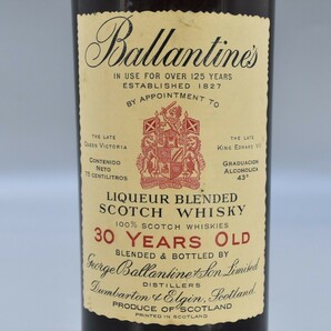 未開栓 希少 古酒 Ballantine's バランタイン 30年 赤紋章 スコッチ ウイスキー 43％ 750ml 箱付 BLENDED SCOTCH WHISKY RK-670S/120の画像3