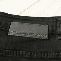 新品 アレッサンドロデラクア イタリア製 ストレッチ ジーンズ デニム パンツ スリム スキニー モード系 黒 ブラック メンズ W30 Mサイズ_画像7