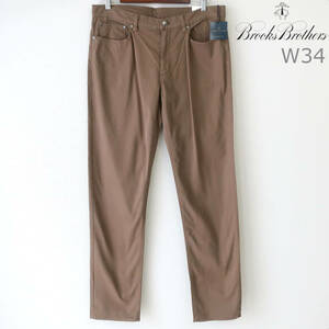  new goods unused BROOKS BROTHERS Brooks * Brothers chinos cotton slacks pants men's Brown khaki W34 XL size 