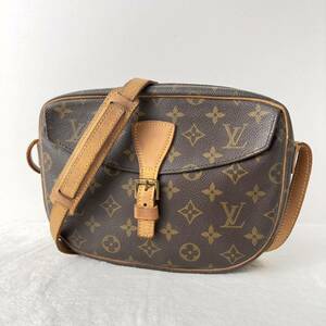 1円〜★LOUIS VUITTON ルイヴィトン ジュヌフィーユ ショルダーバッグ モノグラム 斜め掛け M51227 肩掛け ポシェット フラップ ブラウン 2