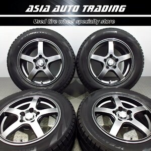 美品 走行極少 Humanline HS-09 6.5J+38 PCD114.3-5穴 ピレリ ICE ASIMMETRICO 215/60R16 スタッドレス クラウン ロイヤル マジェスタ 等