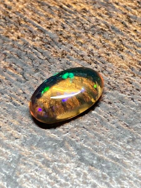 天然メキシコ　ファイアーオパール　ルース0.79ct 天然メキシコオパール　天然ブラックオパール　ボルダーオパール　デッドストック