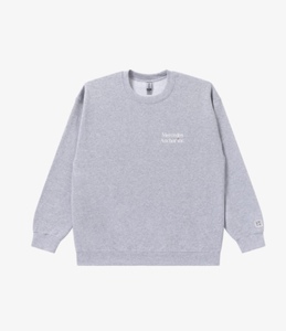 ★送料無料★Ash XLサイズ★Mercedes Anchor Inc. V-day Crew Sweat メルセデスアンカーインク ハート刺繍 クルーネック スウェット グレー