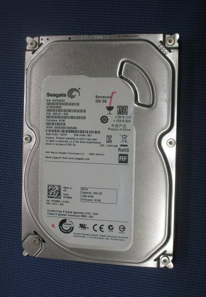 [185]【送料込】SATAハードディスク3.5inch 250GB ST250DM000 正常作動品