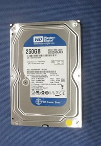 [192]【送料込】SATAハードディスク3.5inch 250GB WD2500AAKX 正常作動品