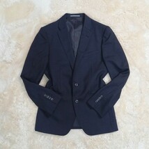 【美品】P.S.FA スーツ セットアップ 高級ライン コレクションモデル L テーラードジャケット ウール 94A6 ダークネイビー_画像3